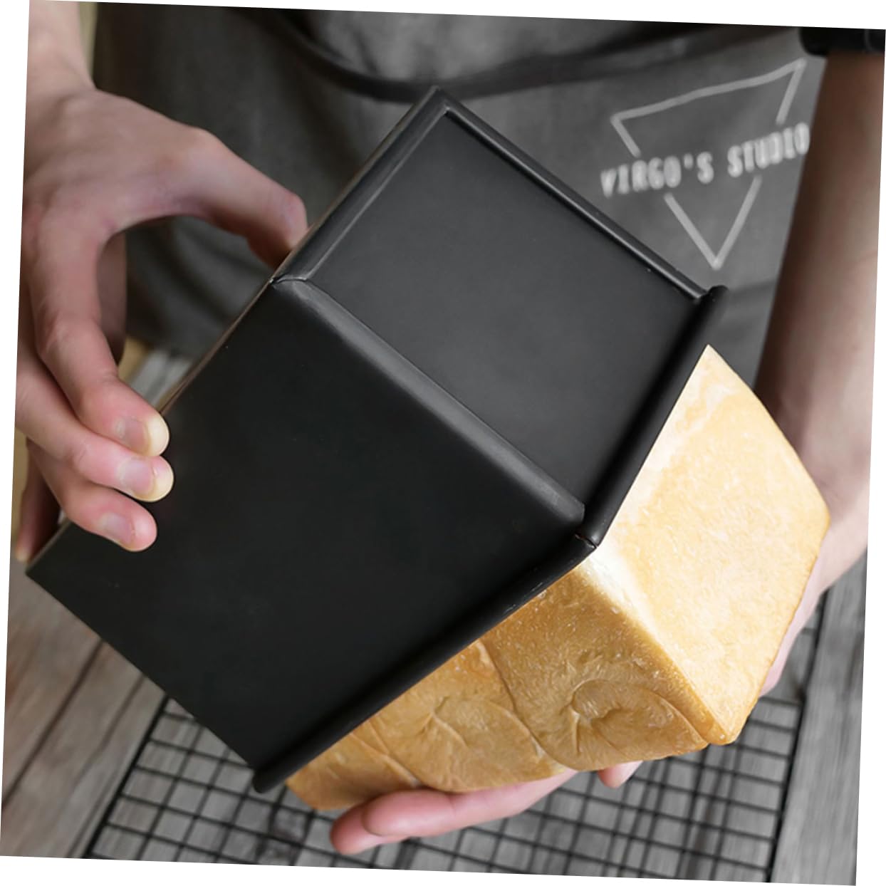 PartyKindom Toastbrotform Langlebig und Hitzebeständig aus Kohlenstoffstahl 2 Stück mit Deckel Antihaftbeschichtete Kastenformen für Backofen und Küche