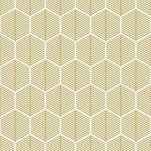 Papel Adhesivo para Muebles Impermeable Papel Pintado Autoadhesivo Hexágono Dorado Geométrico 44×300cm Pegatinas para Dormitorio Cocina Encimera Salón Pared Ventanas Puertas Gabinete Armario Cover