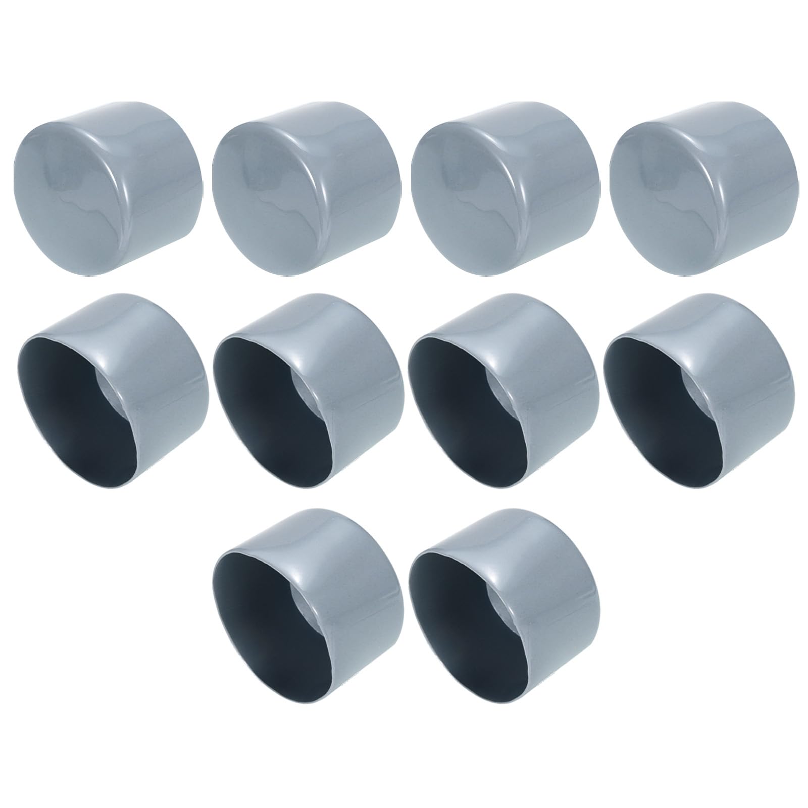 Embouts en caoutchouc 60mm QUARKZMAN gris | 10 couvercles ronds en vinyle