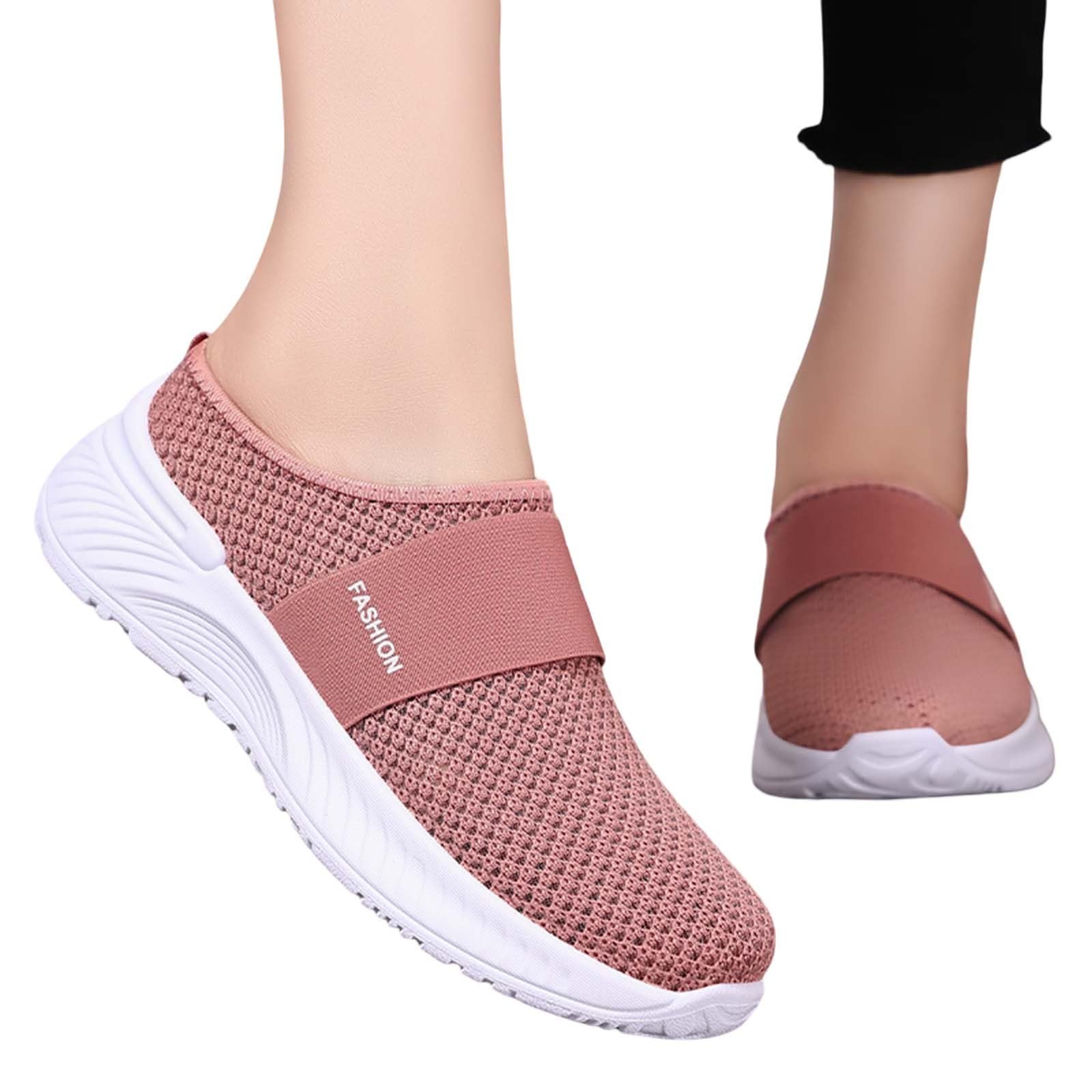 Generisch Chaussures d'été pour femme - Respirantes - Non collantes - En maille - Étrier - Demi-pantoufles - Semelle souple - Chaussures orthopédiques pour femme