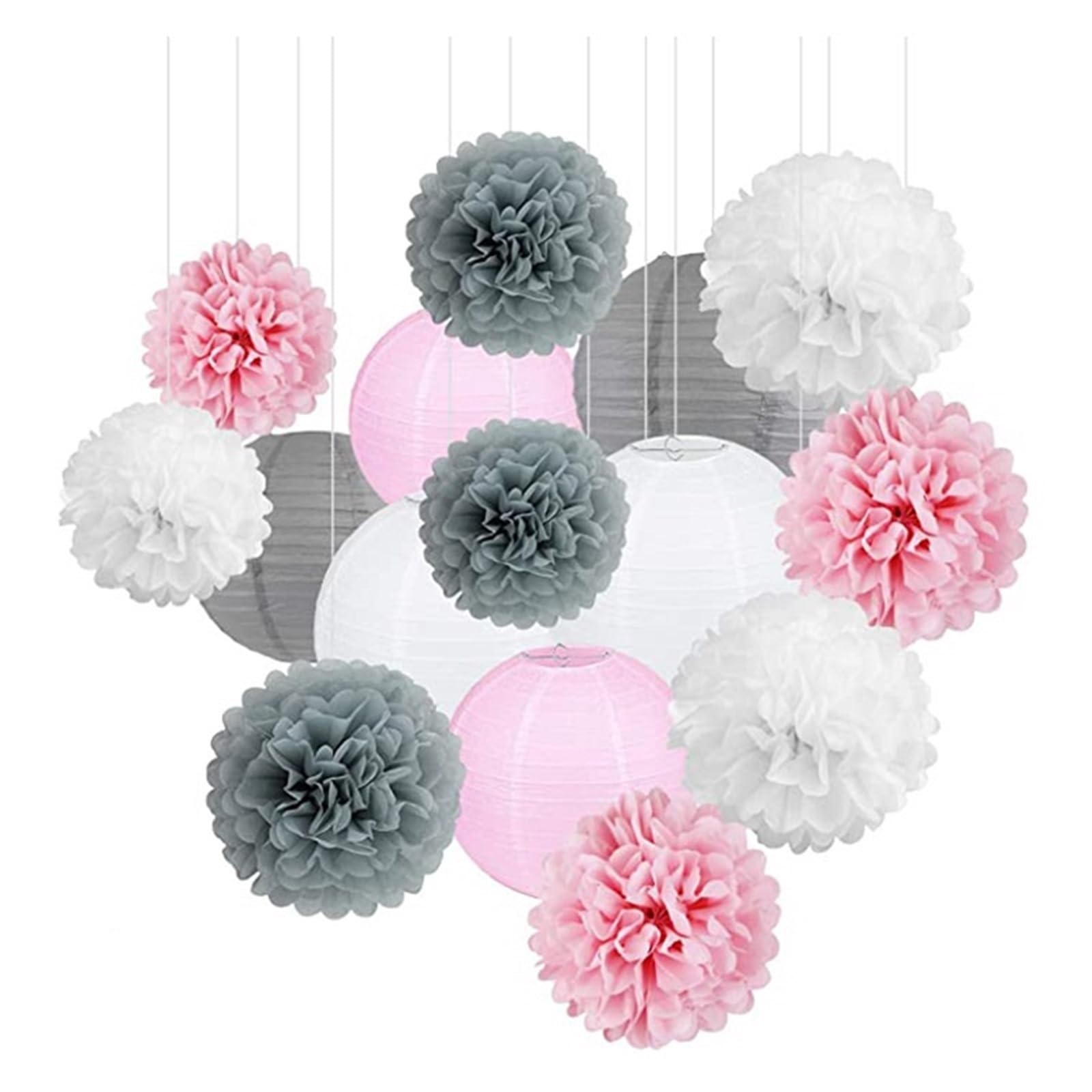 Paper Pompom Round Paper Ball Lantern Pom Poms