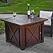 XtremepowerUS Premium Outdoor Patio Heaters LPG Propane Fire Pit Table Adjustable Flame Hammered Bronze Steel Finish