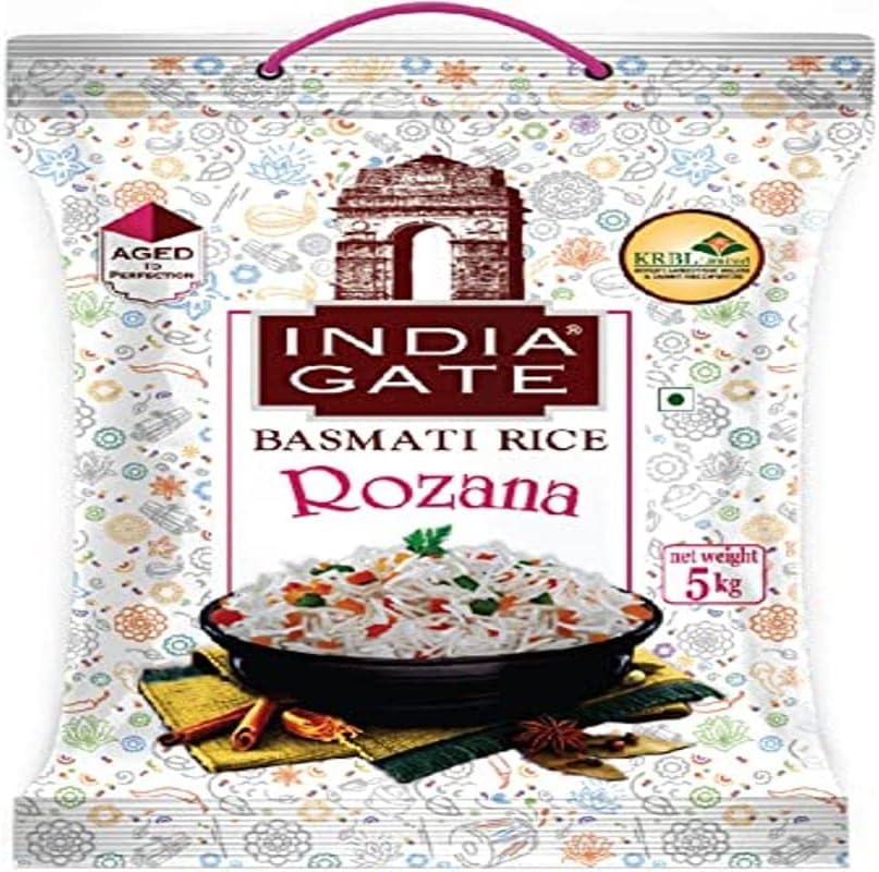 India Gate Feast Rozzana Basmati Rice 5Kg Amazon.ae Grocery