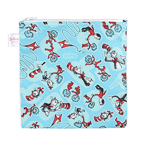 Bumkins Reusable Snack Bag Large, Seuss Cat in the Hat