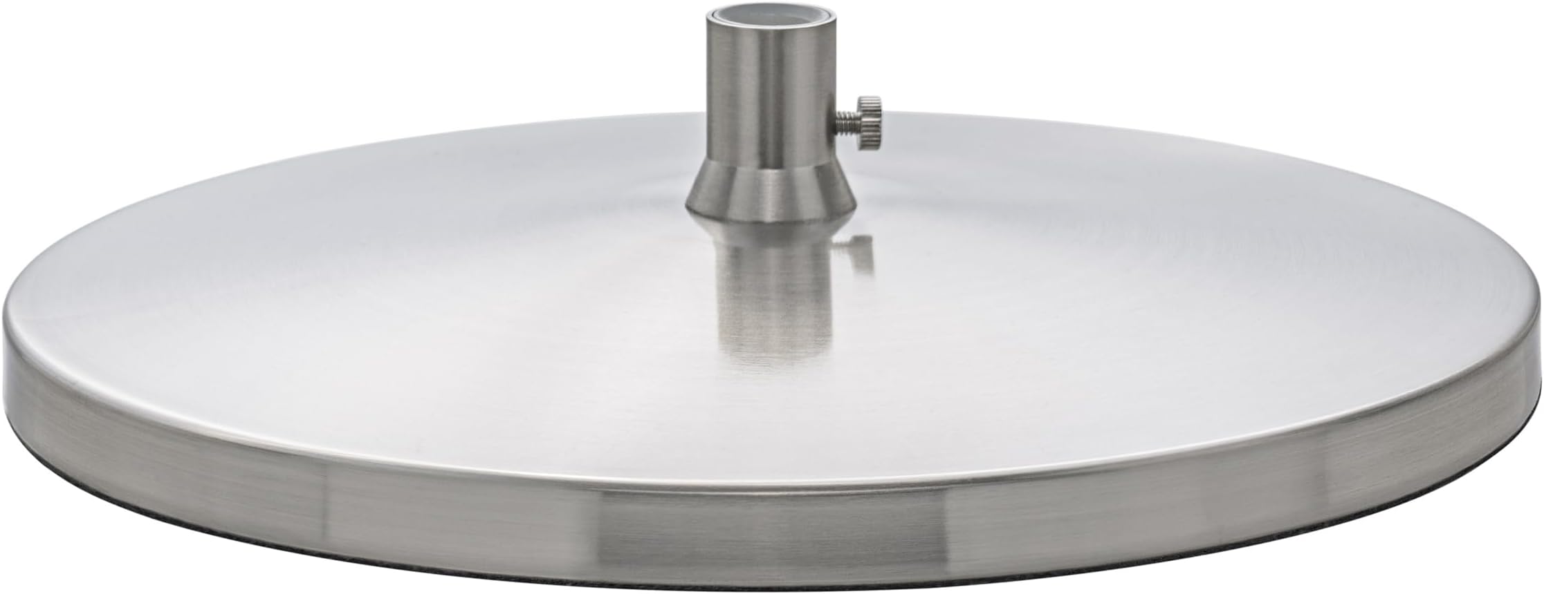 Desk Lamp Base for Slimline Models – Non-Slip Freestanding Stand - Compatible with D35108, D35107, D35106 – Brushed Steel Finish