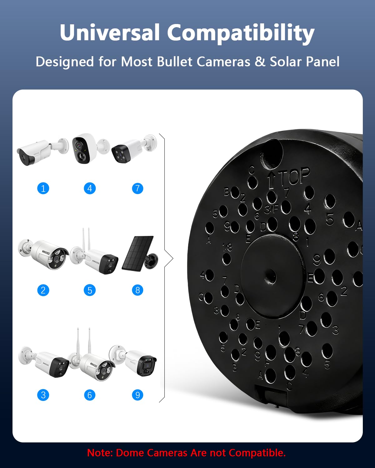 Boîte de jonction pour caméra de sécurité en plastique étanche pour caméra de sécurité Arlo - Boîtier de jonction pour panneau solaire Arlo