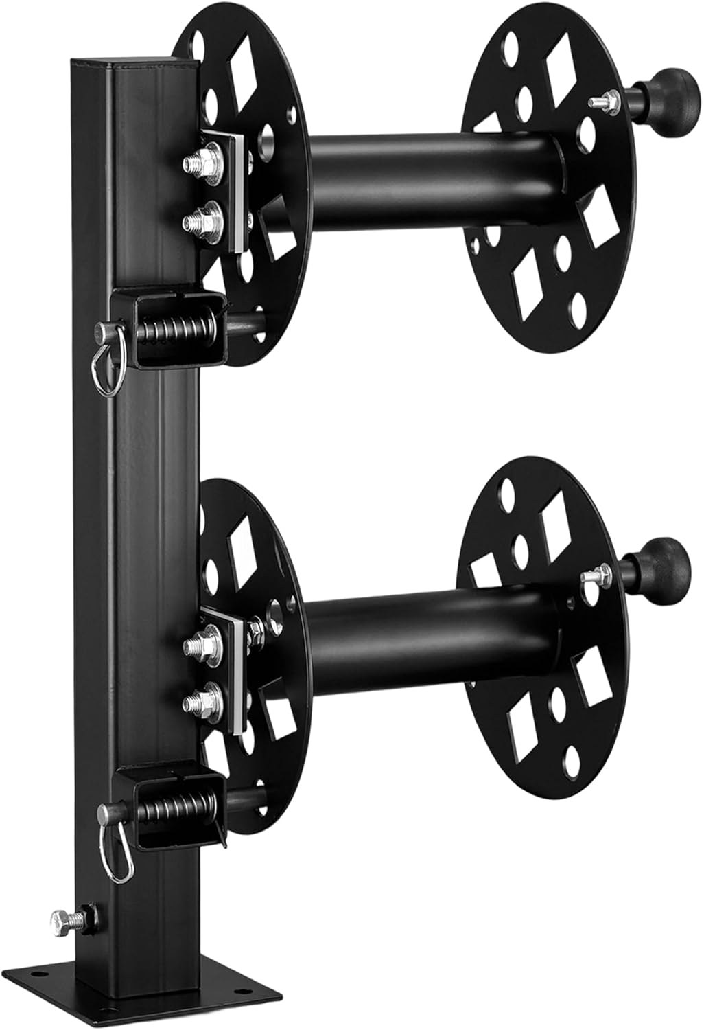 Heavy Duty Double Welding Cable Reel, welding lead reels for trucks, Locking Pin, Carbon Steel Construction for 1/0 & 2/0 Welding Leads