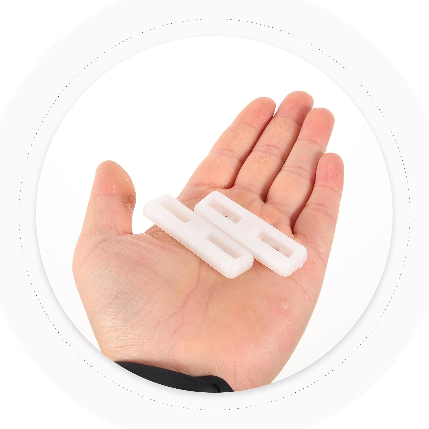 POPETPOP 200pcs Furniture Feet Pads Rectangular Non-Slip Table Leg Pads White for Desk and Chair Floor Protection