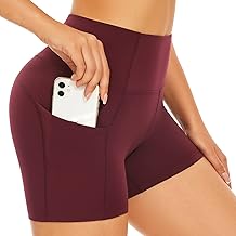 SIMIYA Radlerhose Damen, Kurze Leggings mit Handytasche Blickdichte High Waist Sporthose Damen Kurz, Sport Shorts für Gym