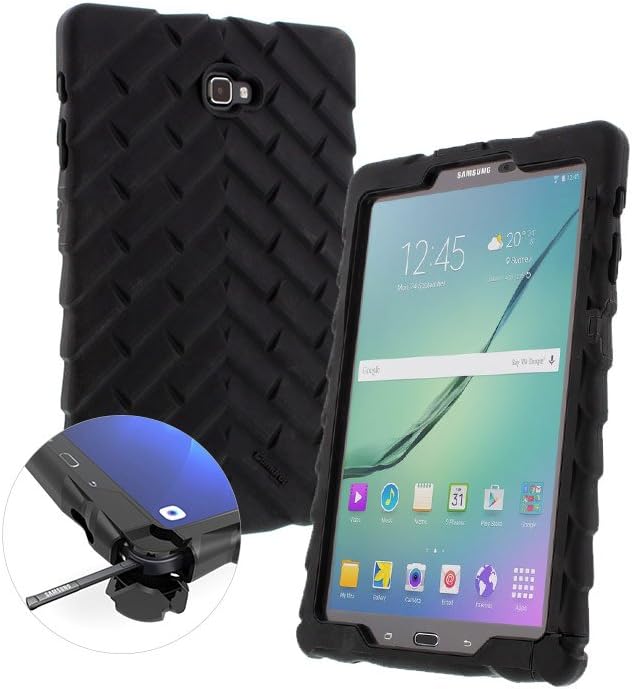 Gumdrop Cases Droptech for Samsung Galaxy Tab A 10.1 S Pen Rugged Tablet Case Shock Absorbing Cover Black/Black SM-P580