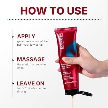 Collagen Shea Butter Hair Mask Deep Repair Conditioning Moisture Collagen Shea Butter Hair Treatment for Dry and Damaged Hair All Hair Types 5.4fl.oz 160ml
