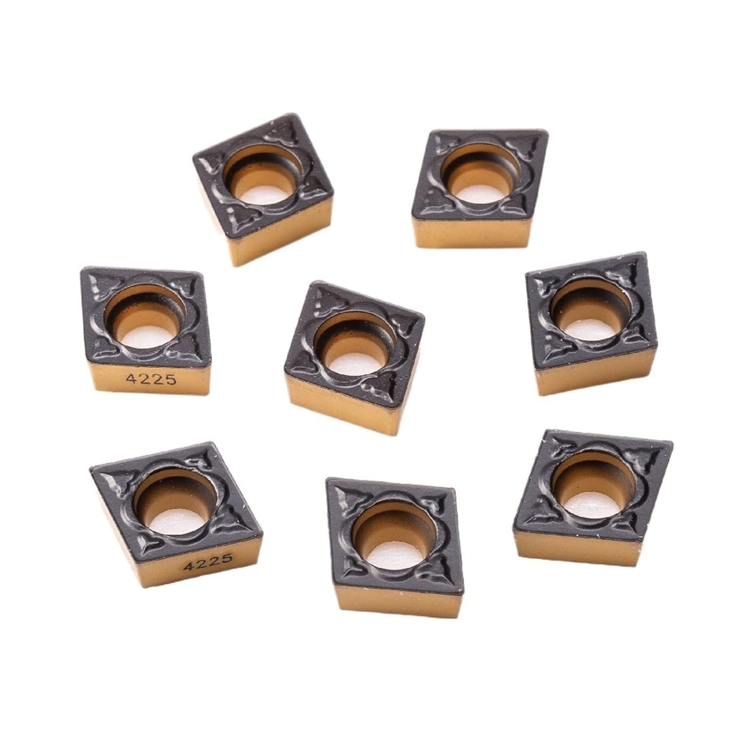 Indexable Carbide Lathe Tool 10 PCS CCMT09T304 CCMT09T308 PM 4225 Carbide Blade Cutting Fittings CNC Lathe Turning Tool(CCMT09T304-PM 4225)