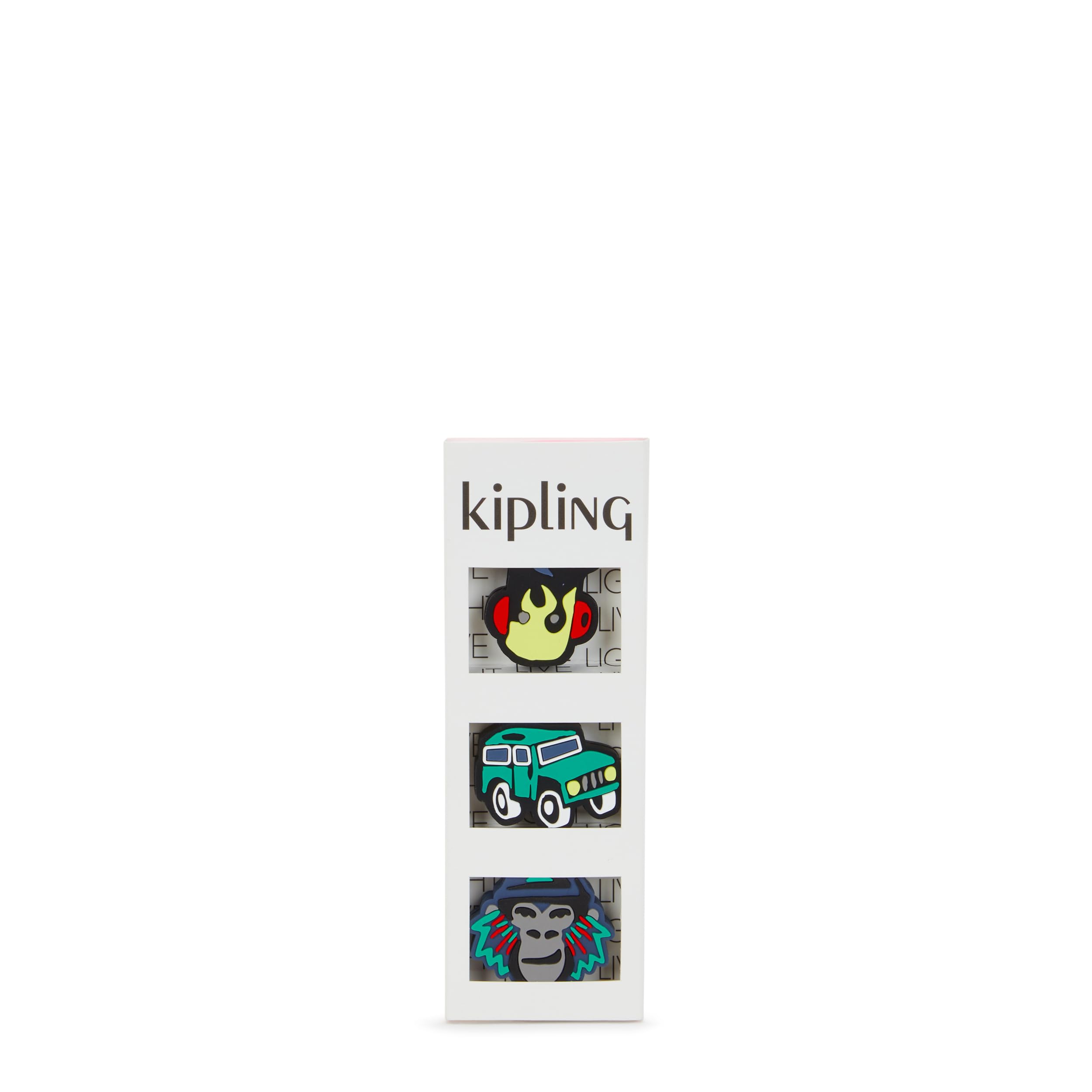 Kipling BTS PULLERS MIX 3 zipper pullers, Jungle Fun Mix (Multicolor)