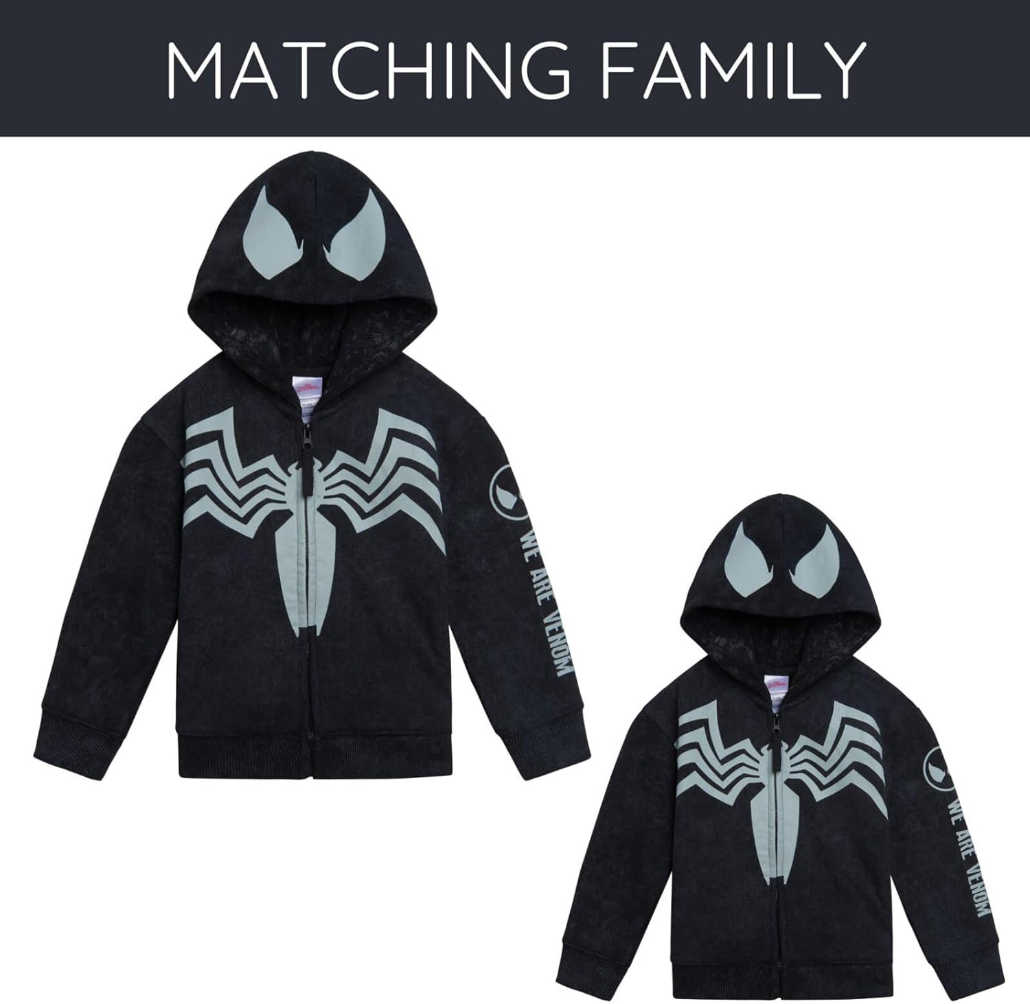 Marvel Spider-Man Fleece Matching Family Zip Up Cosplay Hoodie Toddler to Adult Sizes (2T - 2XL) - Image 4