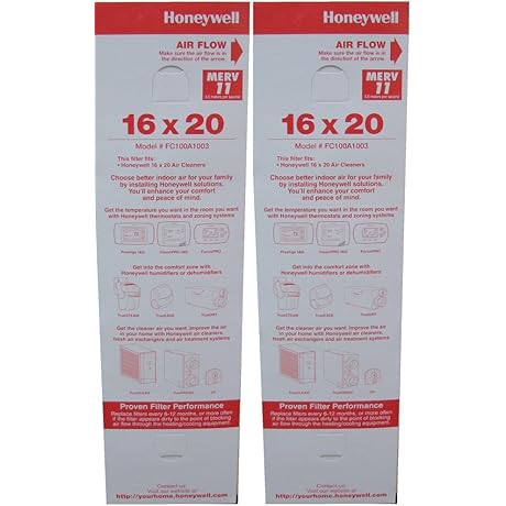 Honeywell FC100A1003 Replacement Furnace Filter, 16x20x4, 2-Pack