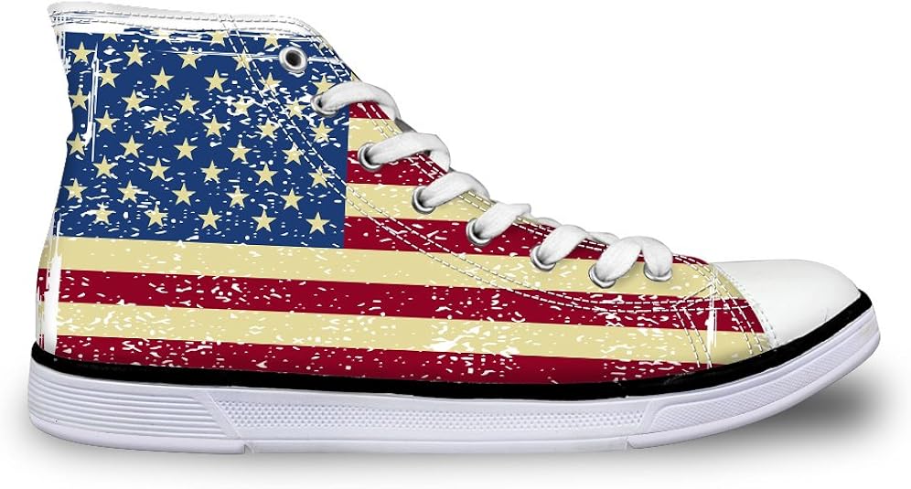 Men's High Fashion Sneakers Canvas Shoes Vintage American