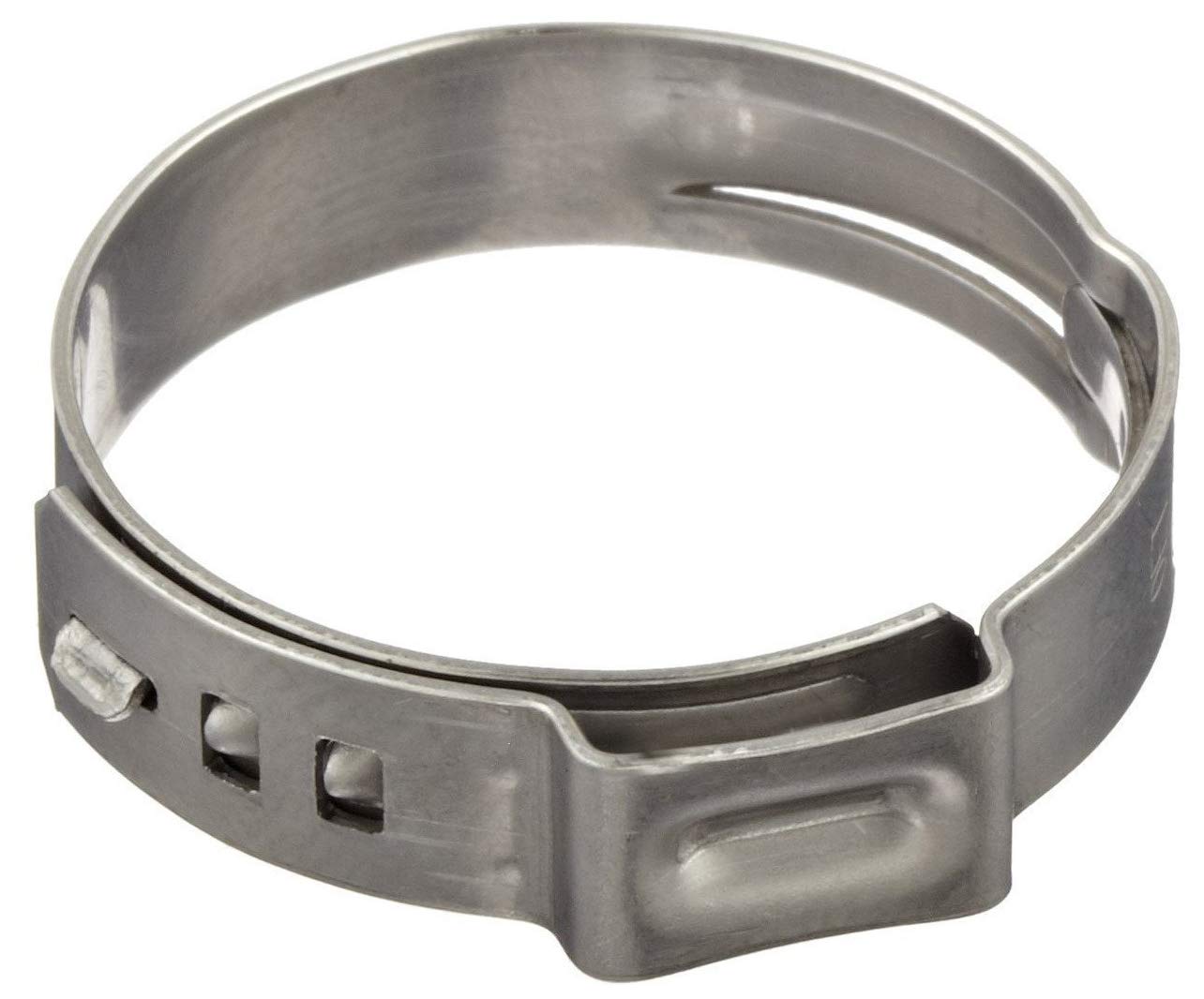 Oetiker 16700026 StepLess Ear Clamp, One Ear, 7 mm Band Width, Clamp ID Range 19.4 mm (Closed) - 22.6 mm (Open) (Pack of 150)