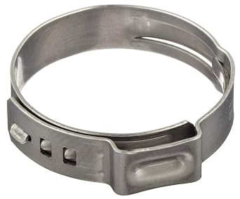 Oetiker 16700026 Stepless Ear Clamp, One Ear, 7 mm Band Width, Clamp ID Range 19.4 mm Closed - 22.6 mm Open Pack of 10