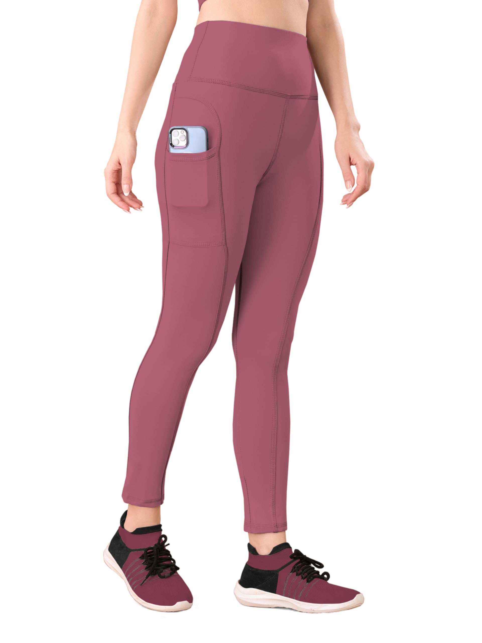 Women High Rise Gym Wear Tights Stretchable Yoga Pants Fitness Leggings Gym Pants Multipurpose Slim Fit Track Pant Workout Active Wear Lower-image-6