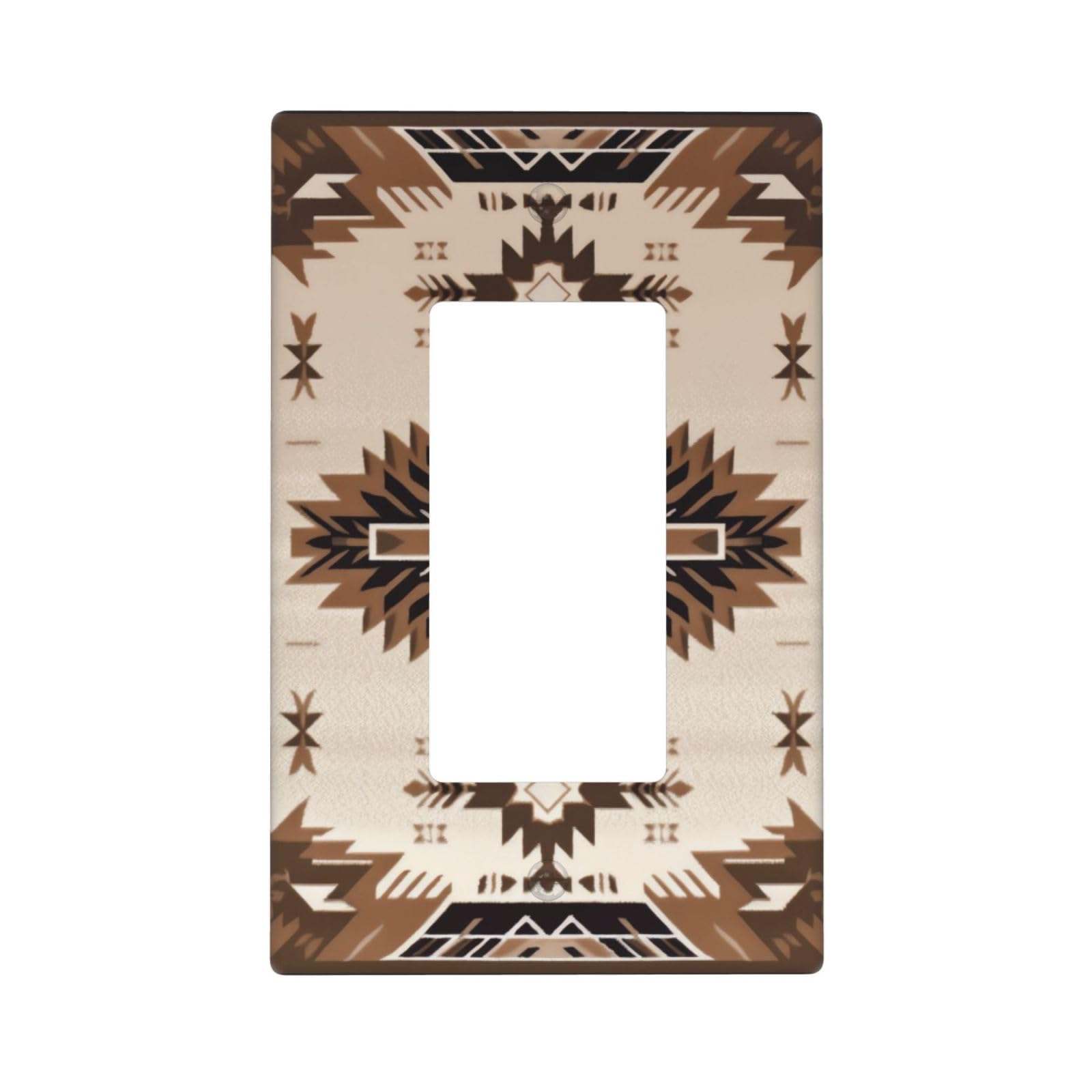 Decorator Wall Plate 1 Gang Light Switch Covers Decorator Receptacle Outlet Covers Native American Wall Plates for Electrical Outlets Plug Cover Single Rocker Switch Plates
