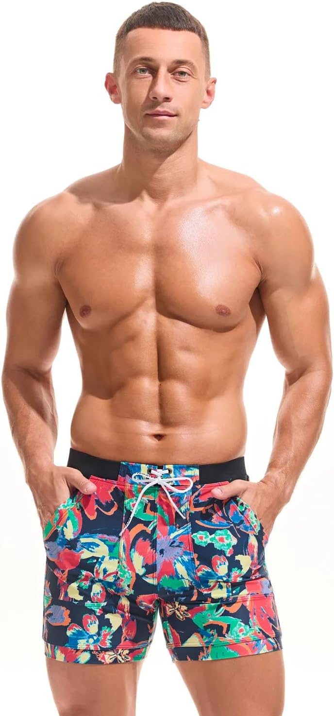 Taddlee Swimwear Men Basic Long Swimming Trunk Surf Camo Shorts Swimsuits Pocket