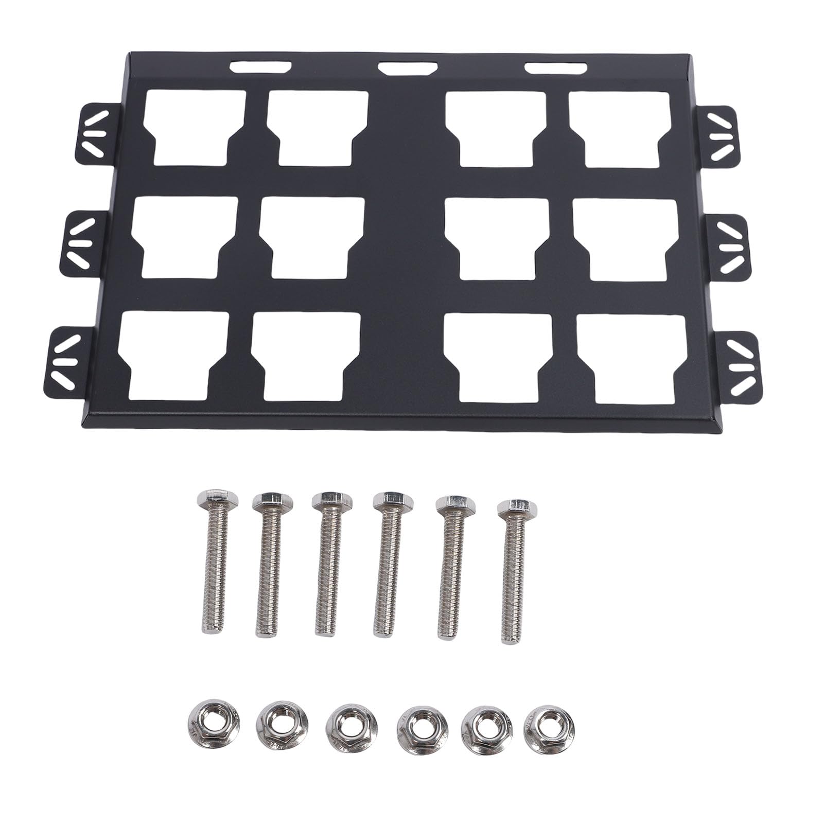 Generic Skrzynka Narzędziowa ze Stopu Aluminium Płyta Montażowa Wszechstronne Rozwiązanie do Przechowywania do Domowego Warsztatu Montaż ścienny lub Podłogowy 13,4 X 21,9 Cala (BLACK)