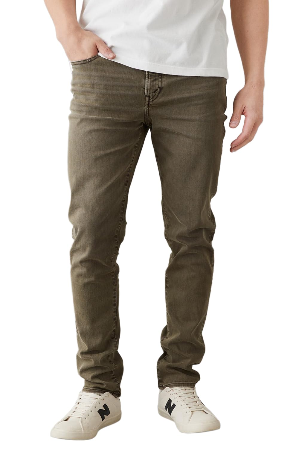 american eagle Men Olive Airflex+ Slim Jeans-picture-25