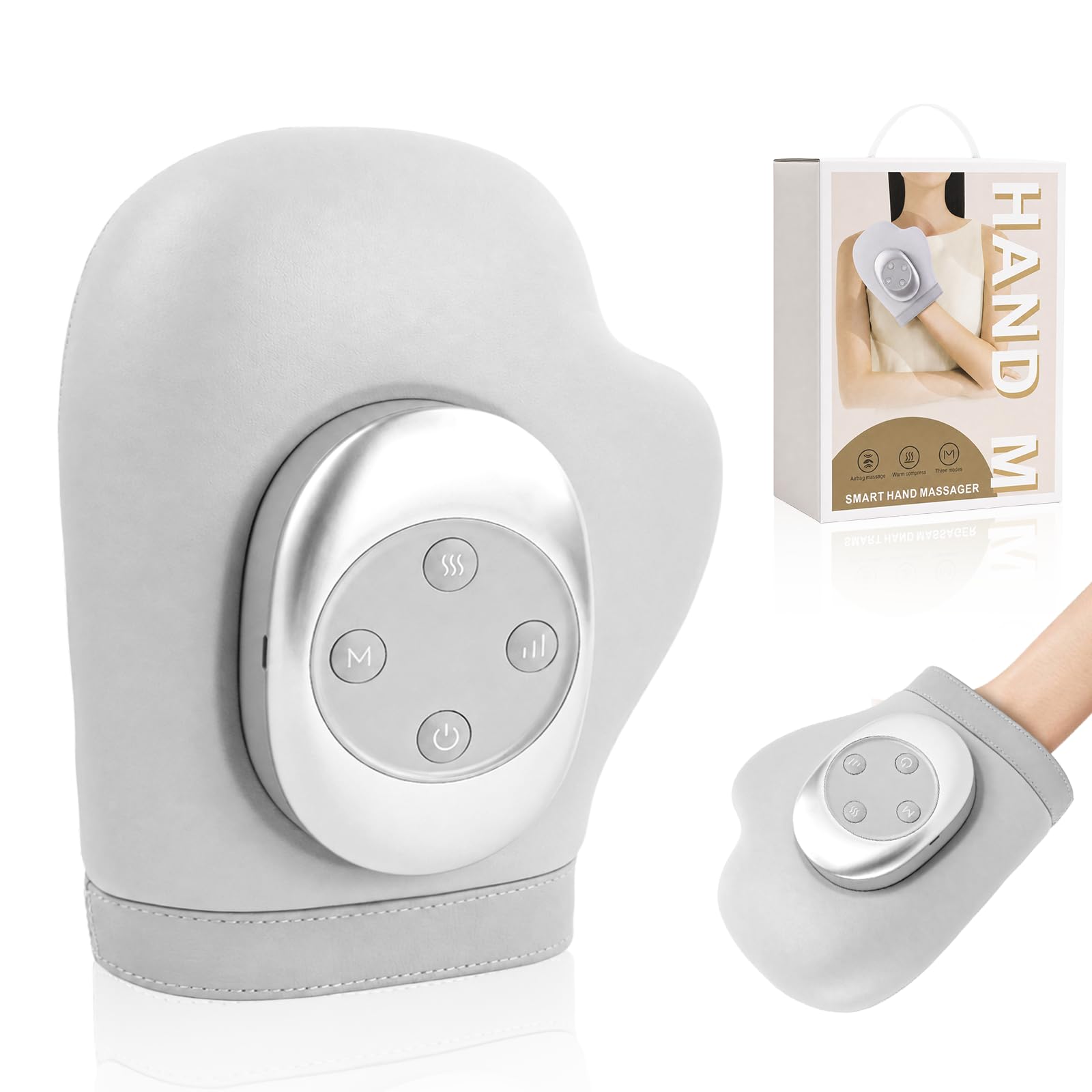 Masajeador de Manos Eléctricos Inalámbrico con Calor y Compresión, 3 Modos 5 Niveles, Masajeador Eléctrico de Mano para el Alivio de la Artritis y el Túnel Carpiano, Regalo para Hombres y Mujeres en oferta en Amazon