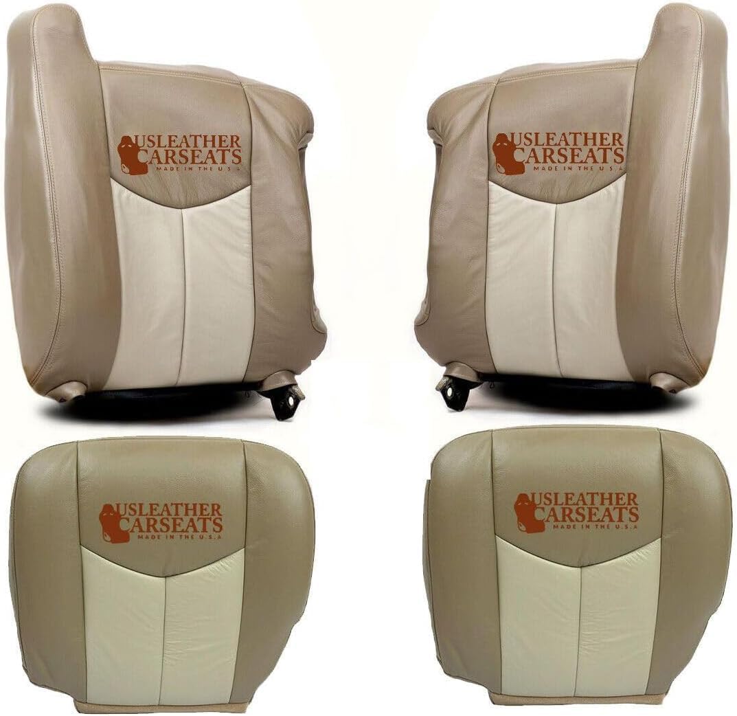 Made in The U.S.A. Front Top Back-Bottom Seat Cover (Compatible with 2003-2006 GMC Yukon Sierra Denali) Tan