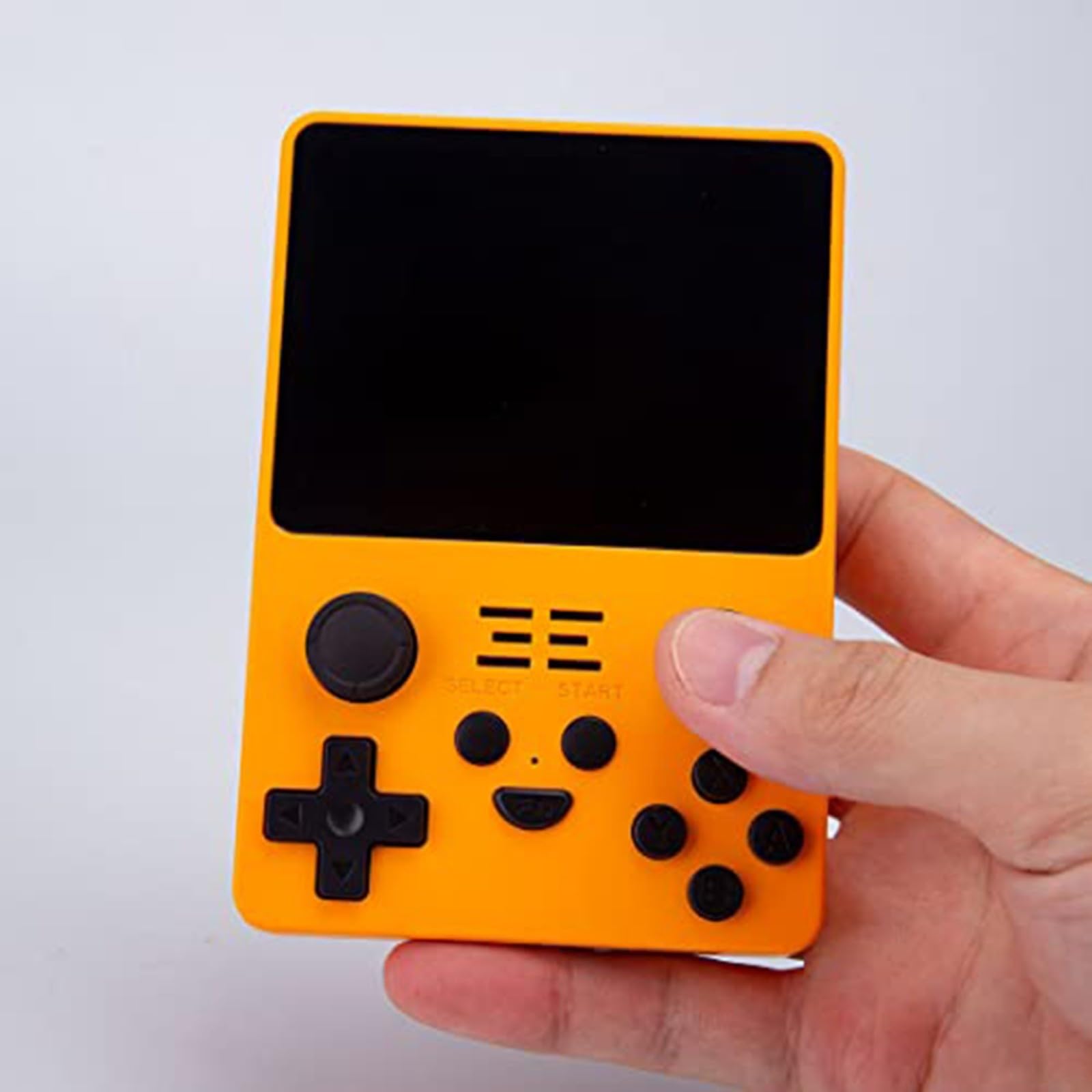 per Powkiddy RGB20S console di gioco portatile retrò, display IPS da 3,5 pollici, memoria da 64 GB con 15000 giochi precaricati, ArkOS, batteria da 3500 mAh, gioco portatile, nero (16 GB +