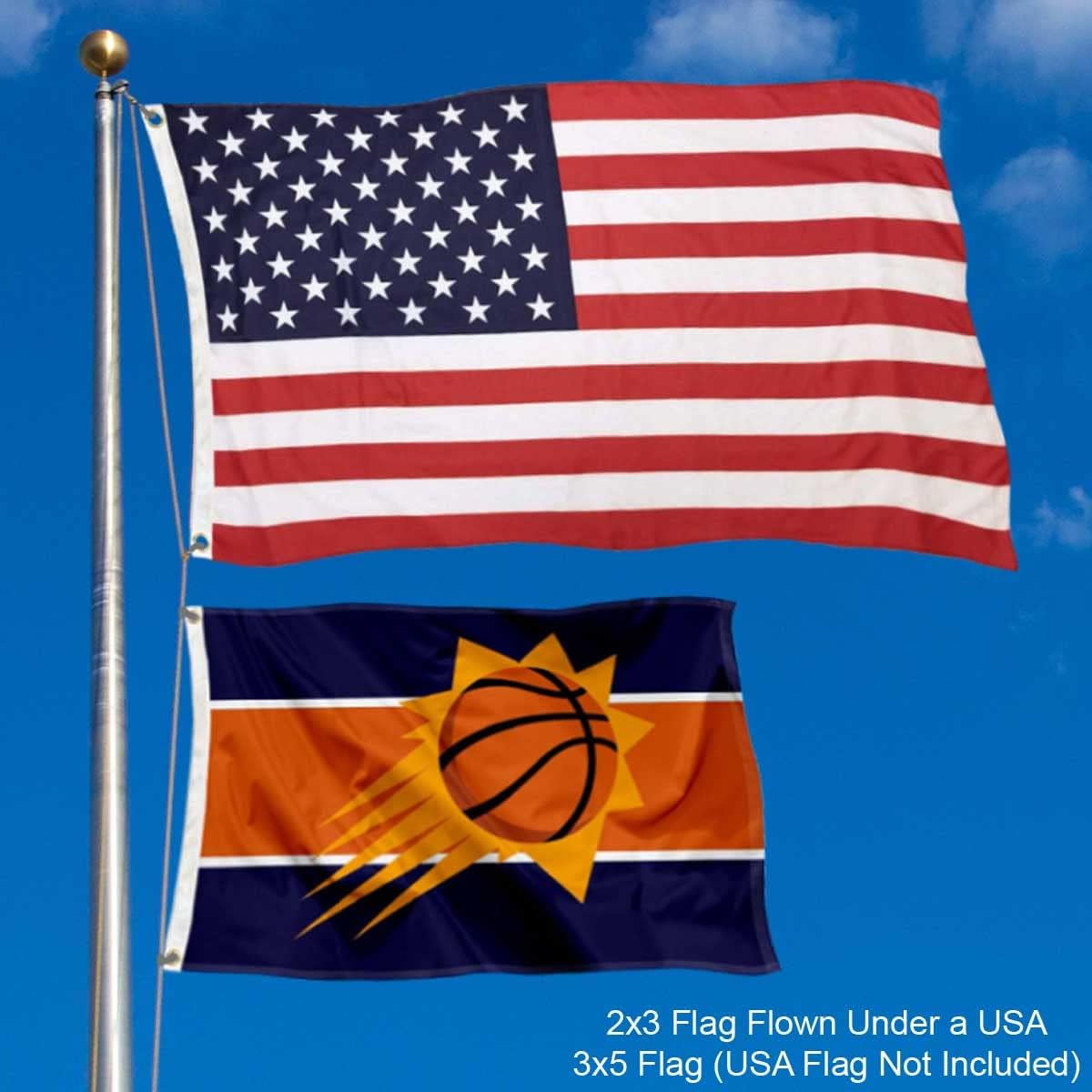 Phoenix Suns Small 2x3 Foot Banner Flag - Image 2