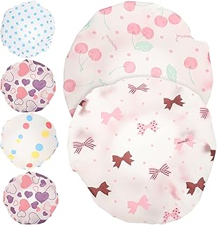 GLEAVI Lenço De Cabeça Toucas De Banho Para Crianças Toucas De Banho Reutilizáveis De Plástico Toucas De Banho Infantis Toucas De Banho Spa Proteção Toucas De Banho De Cabelo 6 Peças