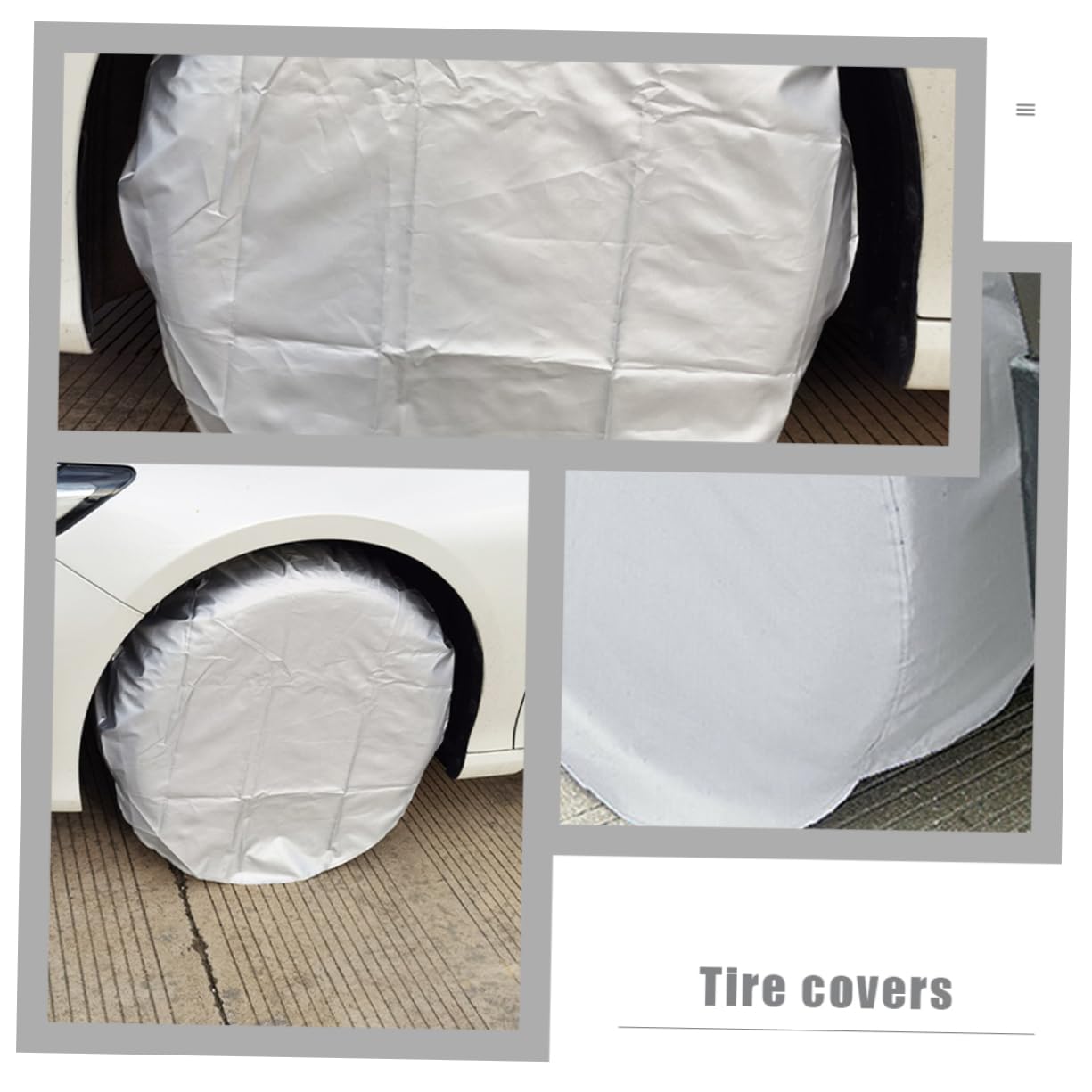 Cabilock 4piezas Fundas para Neumáticos De Autocaravana Protector para Ruedas De Remolque Fundas De Neumáticos para Camping