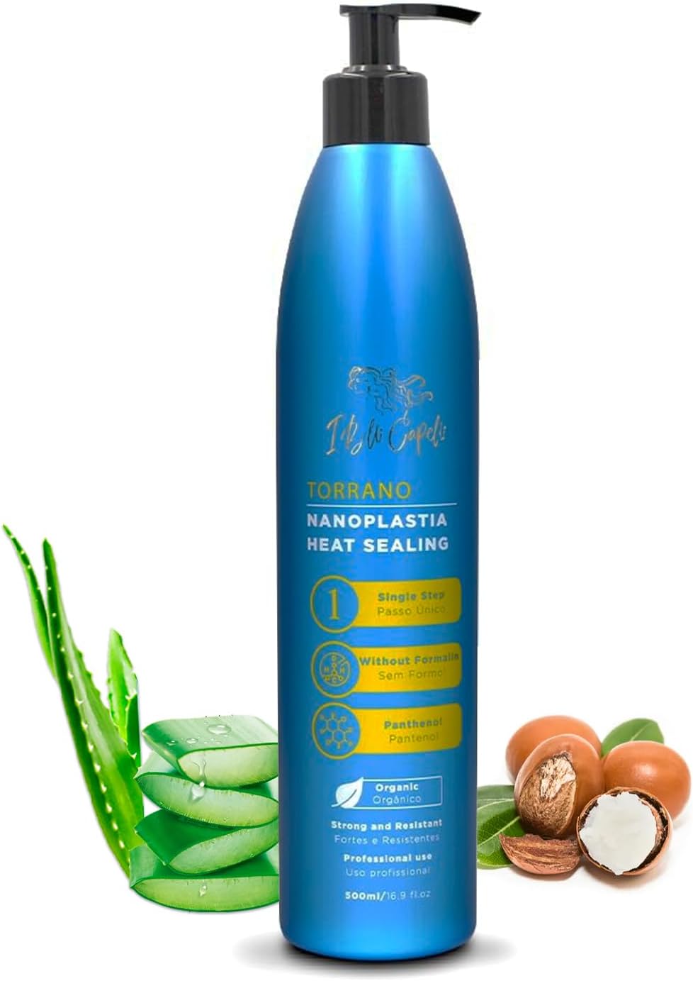 I Belli Capelli Torrano Keratin Hair Treatment Straightening in 1 Step, Formaldehyde Free-Nanoplastia Para Alisar Cabello, Keratina Organica Sin Formol Para Alisar el Pelo l- 1 unit,