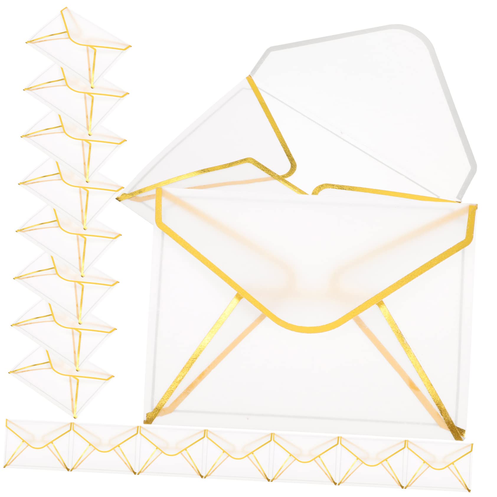 ARTIBETTER 5 Set Buste Per Matrimoniali Buste Trasparenti Per Biglietti Ringraziamento E Design Elegante E Facile Piegare E Chiudere Aggiungi Un Tuoi 20 Pezzi*5