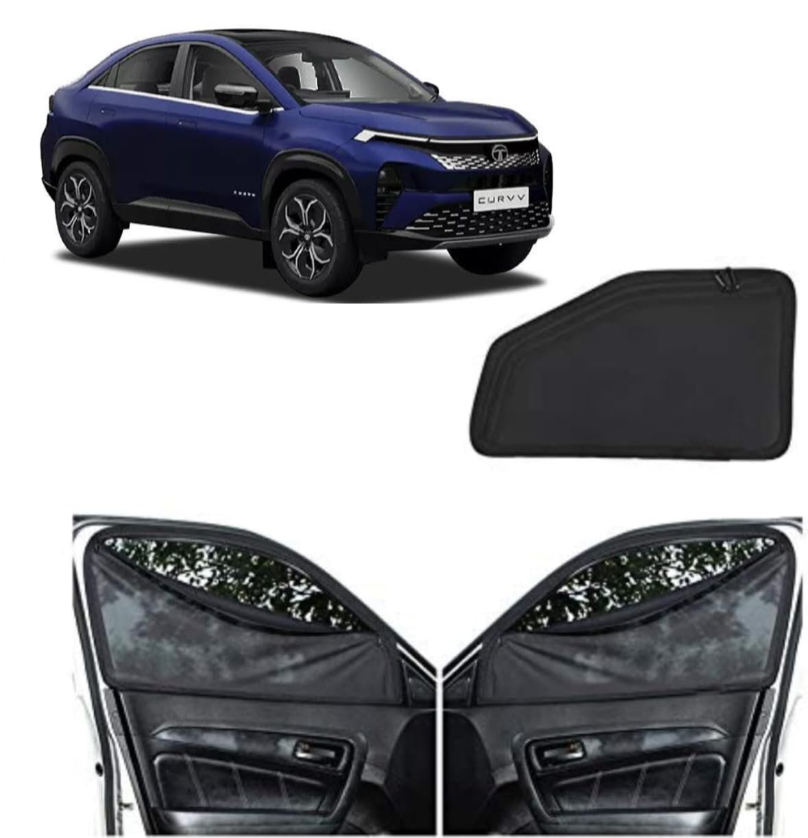 DS ENTERPRISE Z Black Car Window Sun Shade/Curtain for