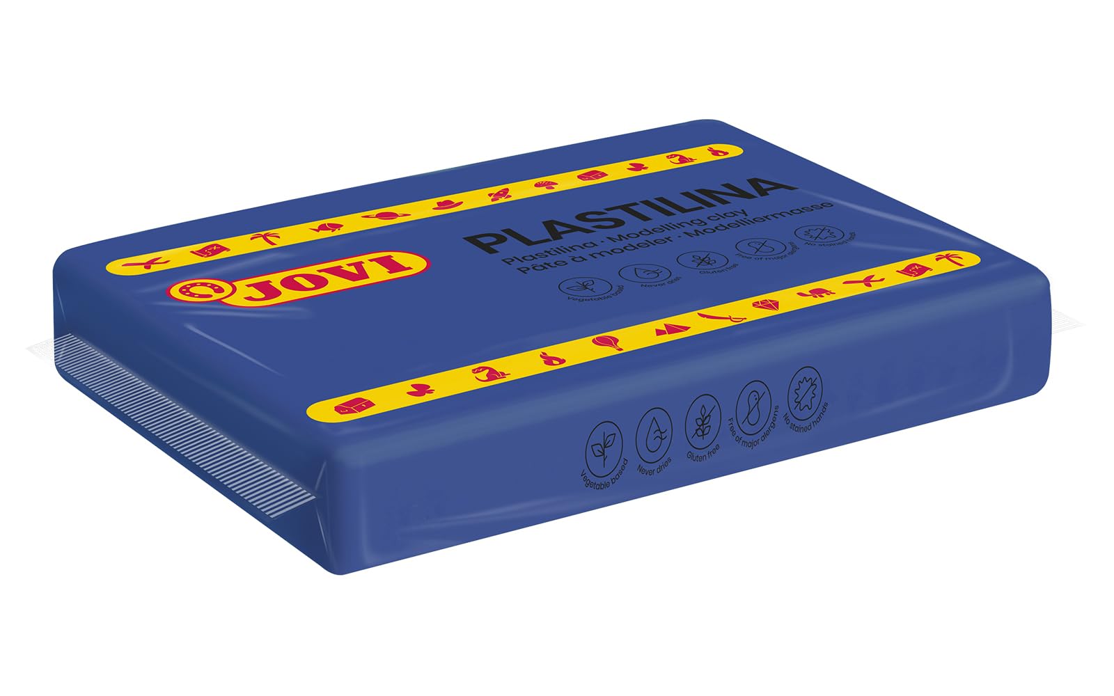 Jovi - Pudełko modeliny w 100% roślinnej, 15 x 350 gram granulek, ciemnoniebieskie, bezglutenowe (7213)