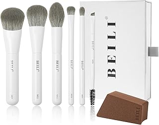 BEILI Mini juego de 6 brochas de maquillaje –...