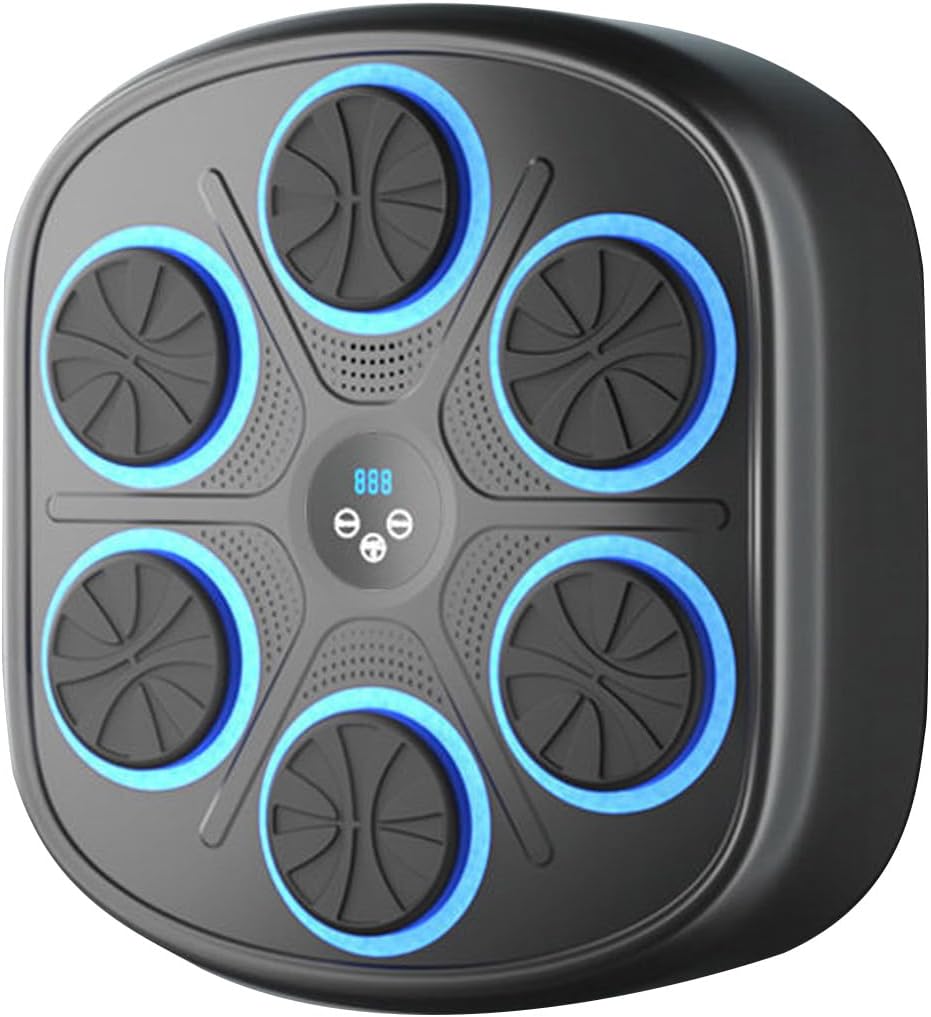 MEGELIN Music Boxing Machine with Boxing Gloves,Wall Mounted, Bluetooth Boxing Training Punching Equipment Black