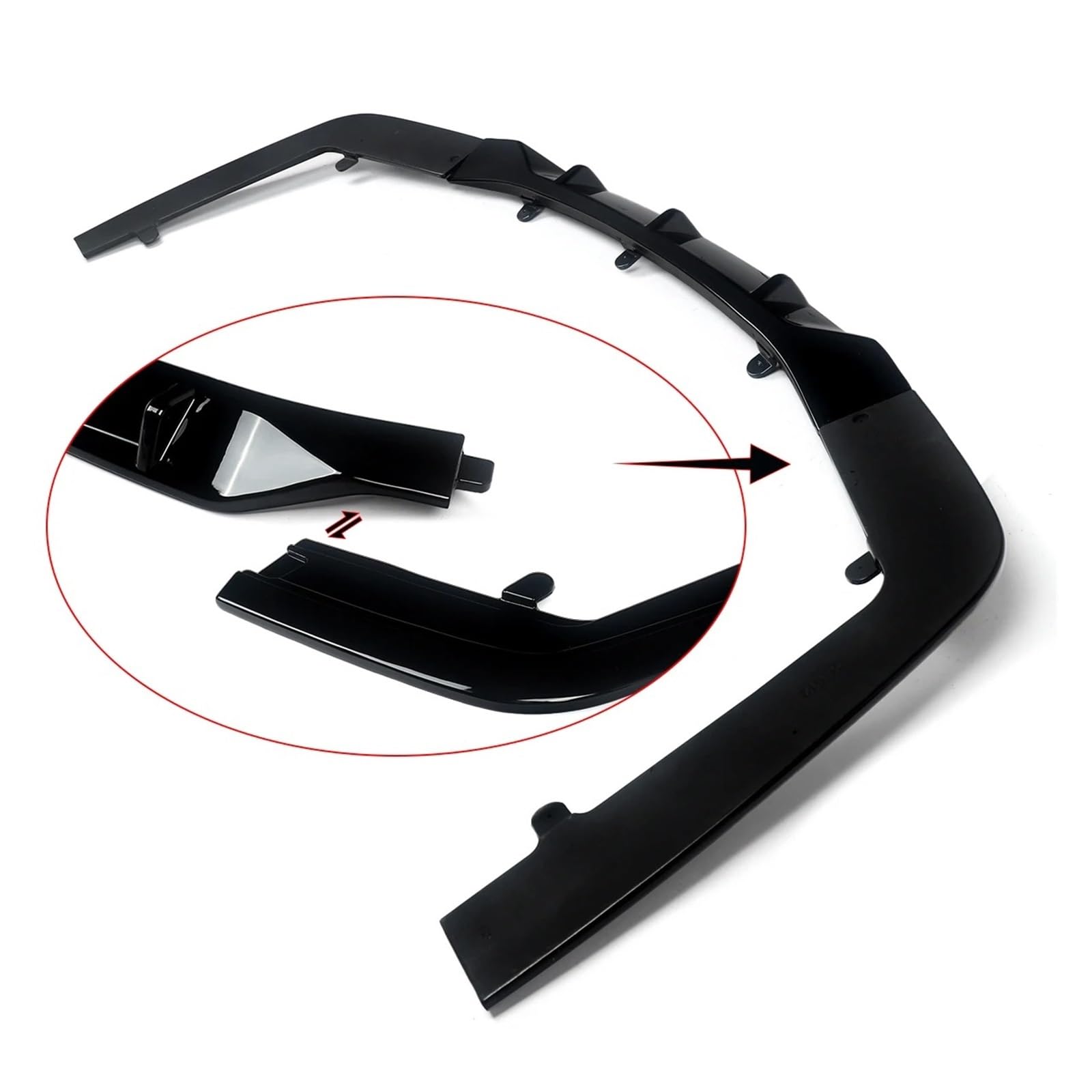 para BMW Serie 7 G11 G12 750i Sport 2019-2022 Kit De Carrocería Negra Brillante con Cenefa Difusora Trasera Labio Delantero Coche