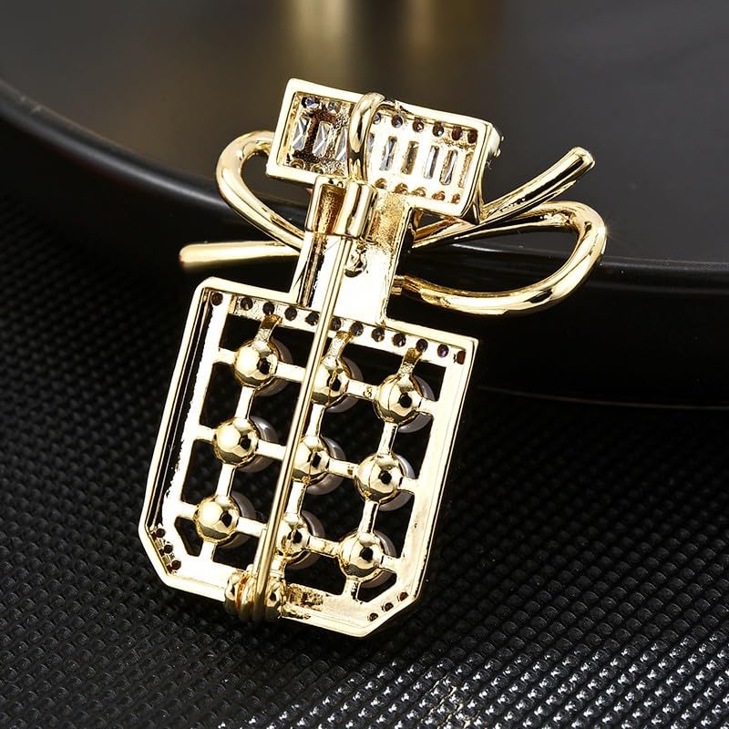 Image of Rhinestone Flower Brooch Austrian Crystal Flower Pin 18k Gold Plated Floral Brooch Lapel Pin Jewelry Mother's Day Birthday Gifts for Mom Wife