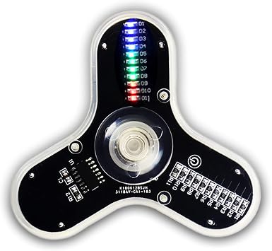 Soldering Practice Kit Solder Kit Electronics DIY Kits 3 Leaves LED Rotating Gyroscope DIY Kit Soldering Project Kit