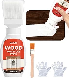 Wood Touch Up Paint - 16Oz Multi Surface Touch Up Paint Pen, All-in-One Paint,Furniture Refinishing for Door, Cabinets, Furniture,Metal Railing (White Gloss)