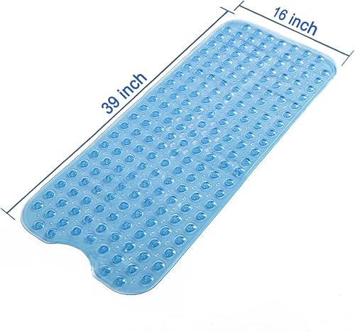 Miniatura 5 de Tree Bud Tapetes para bañera de ducha, antideslizante, 39 x 16 pulgadas, tapete de ducha extra largo, tapete de baño lavable a máquina, sin BPA para