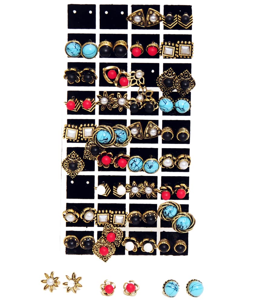 La Belleza 36 Pair Combo Set of Multicolor Antique/Ethnic Earrings/Studs in Multi Design for Girls & Women (B09WHPNV5Y) Amazon Price History, Amazon Price Tracker
