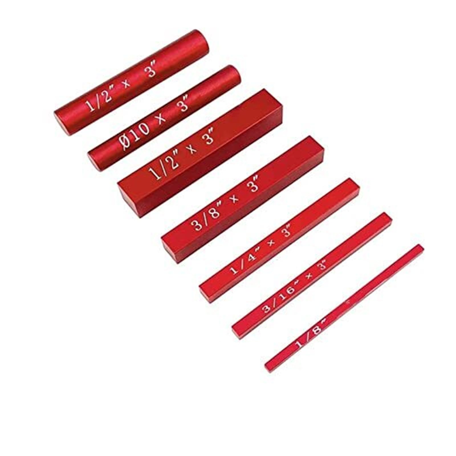 Zestaw 7-częściowych bloków montażowych Precyzyjne pręty ze stopu aluminium do obróbki drewna (Rosso)(Nero)