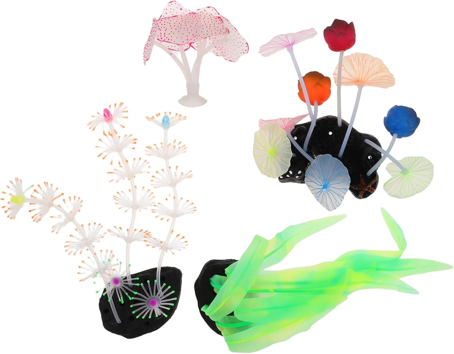 Artificial Coral Aquarium Decor Glowing Simulation Plants for Enhancing Tank Aesthetics