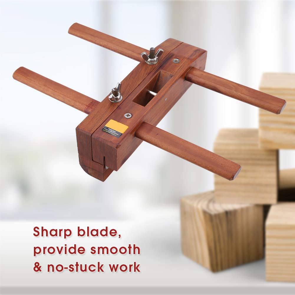 Cepillo de mano profesional Adfaga de doble mango de palisandro con filo afilado para proyectos de carpintería y fabricación de muebles. 755 g. Construcción de acero y palisandro.