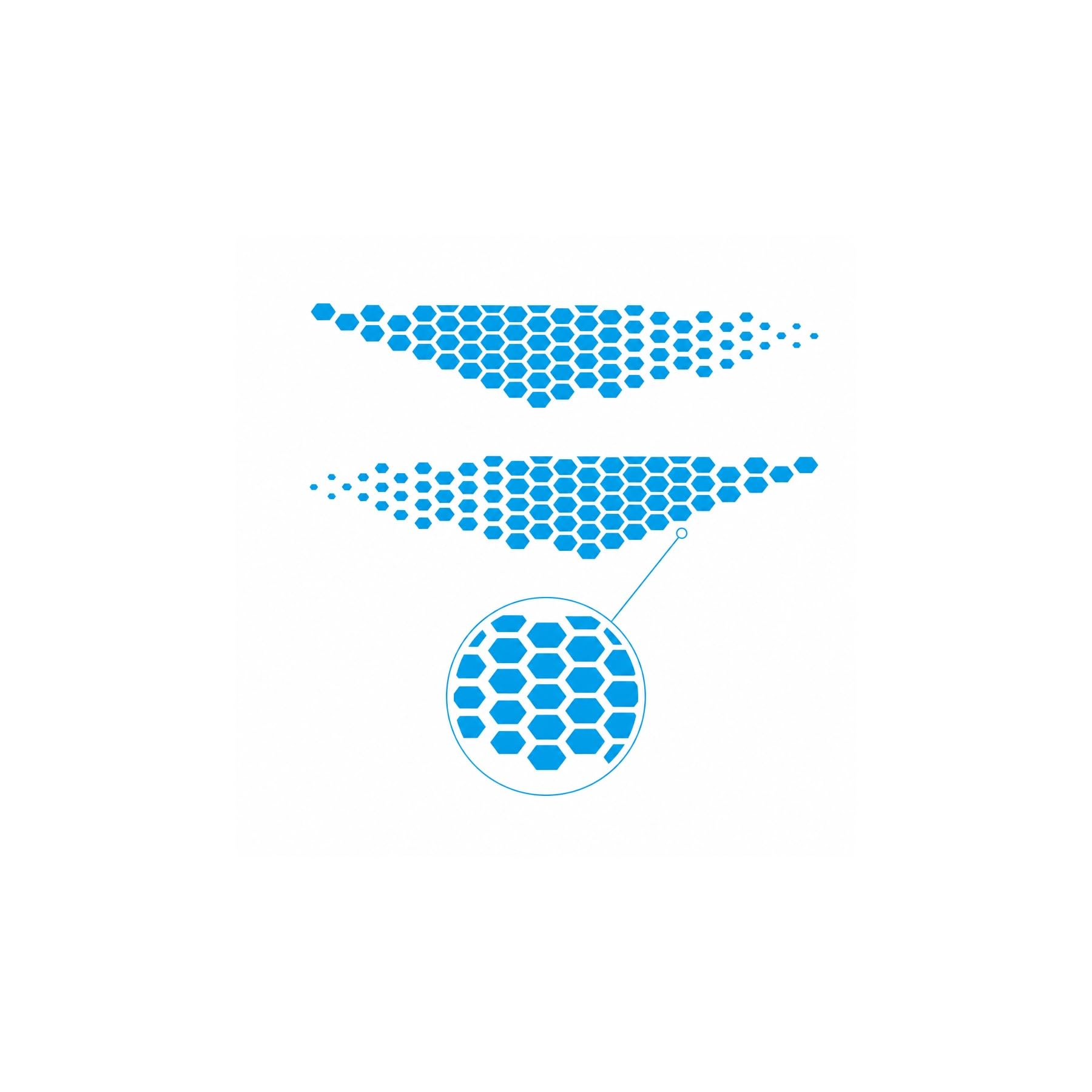 2 Pcs Honeycomb Car Body Side Decals, Waterproof Vinyl Graphics for Auto Exterior, Universal for for Cars, Trucks, and SUVs(A-144 Blue)