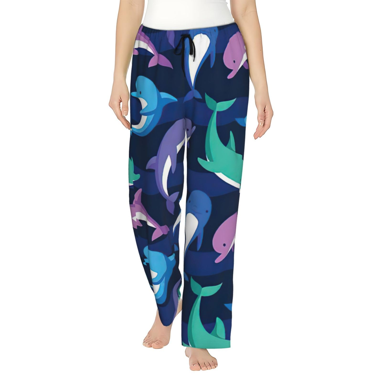 Pantalon pyjama polyester doux femme ample confortable survêtement - 8